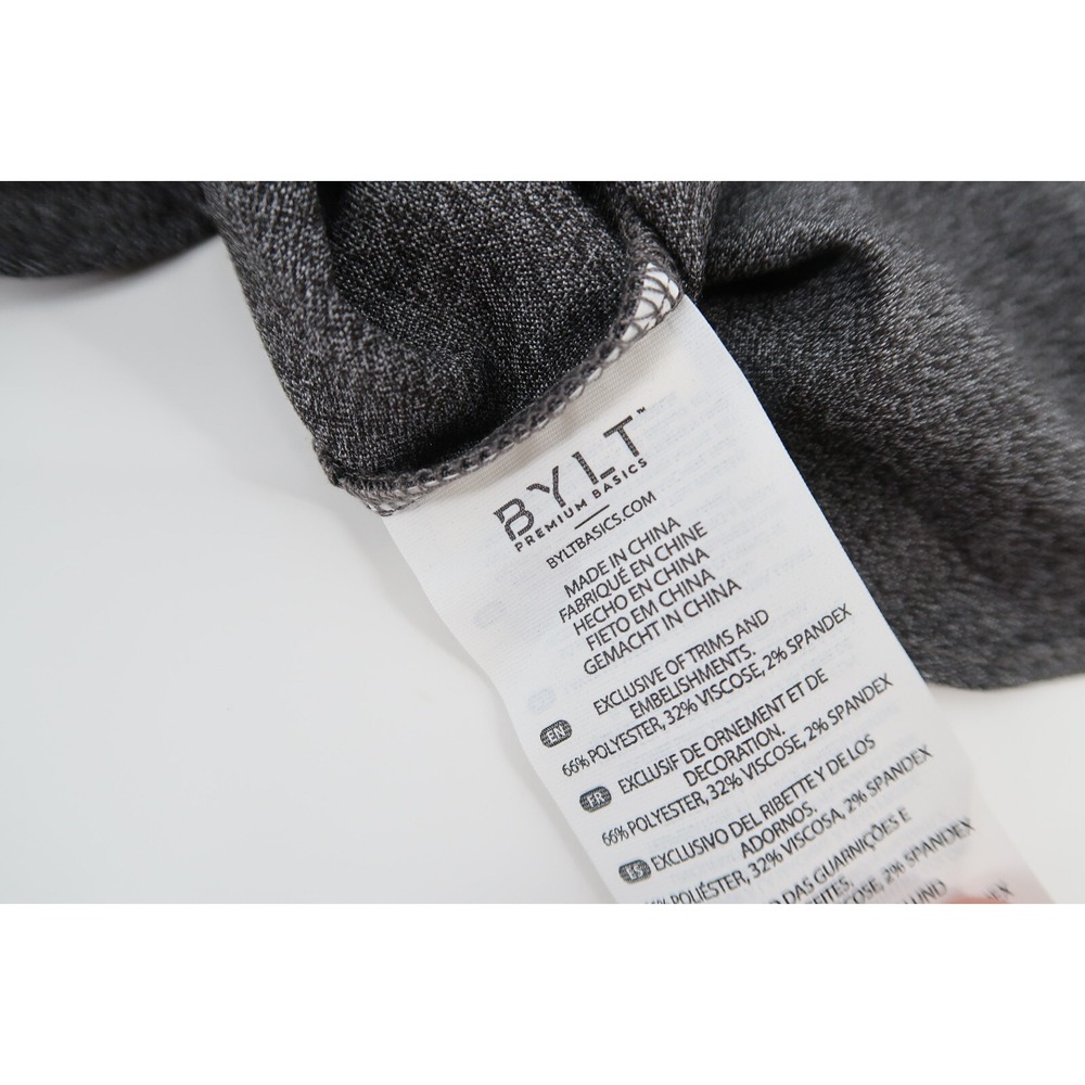 BYLT Vista Shirt Mens Medium Gray Charcoal Long Sleeve Button Up Premium Basics - Picture 6 of 11